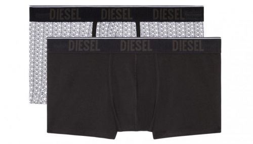 Pánske boxerky 2ks - 00SMKX 0NEAJ E4877 - biela / čierna - Diesel L čierna / biela