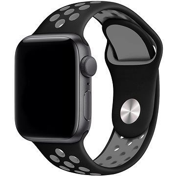 Eternico Sporty na Apple Watch 42 mm/44 mm/45 mm Elephant Gray and Black