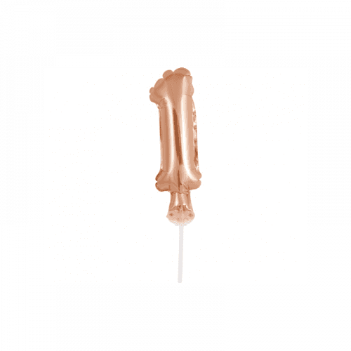 BC-5RZ1 Godan Fóliový balón na paličke - Číslo - ružové zlato 13cm 1