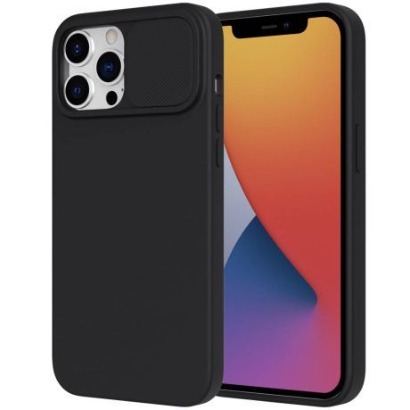 MG Privacy Lens silikónový kryt na iPhone 13 Pro Max, čierny