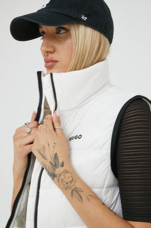 Vesta HUGO dámsky, biela farba, prechodný