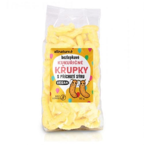 ALLNATURE Bezlepkové kukuričné chrumky syrové vegán 50 g
