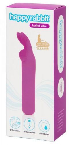 Happyrabbit Bullet - battery-powered, bunny stick vibrator (purple)