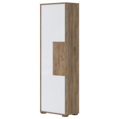 Skriňa 1d Stela V1 Tobacco Oak/Crystal White
