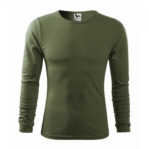 Tričko Malfini Malfini Fit-T dlhý rukáv - olivové, XL