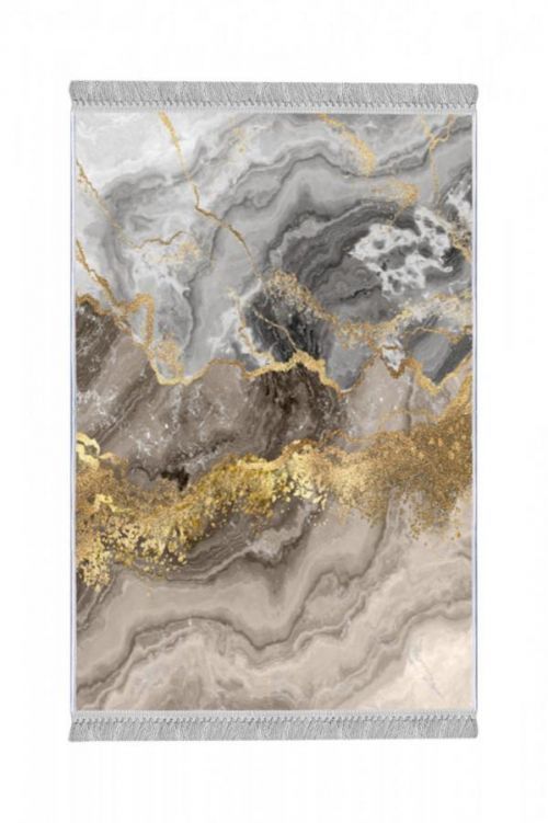 Koberec Marble II šedý/zlatý