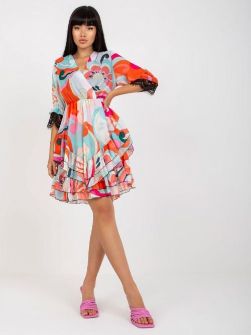 Šaty DHJ SK 0997 2.34X oranžová jedna veľkosť