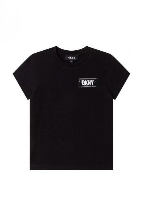 Detské tričko Dkny čierna farba,