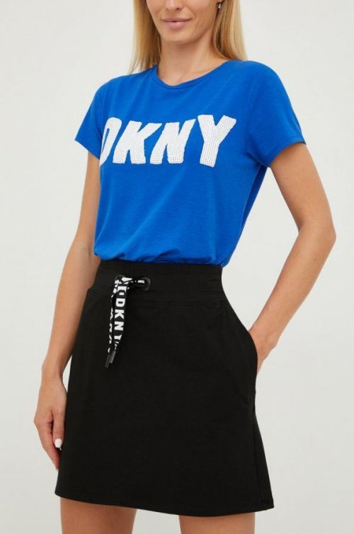 Sukňa Dkny čierna farba, mini, rovný strih