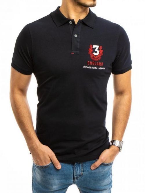 Dstreet pánske polo tričko s límčekom Eloisa tmavo modrá PX0361 35201