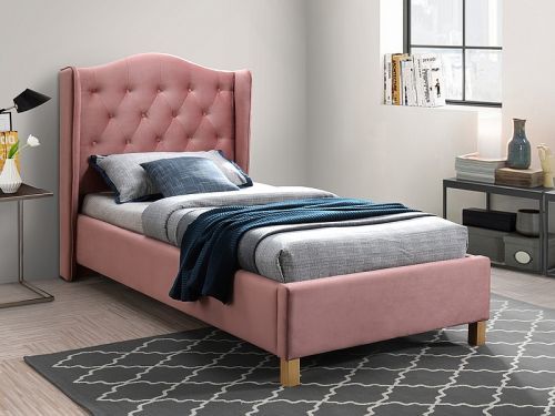 Posteľ ASPEN VELVET 90 Signal Sivá