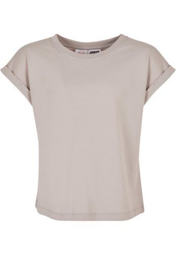 Urban Classics Girls Organic Extended Shoulder Tee warmgrey - 110/116