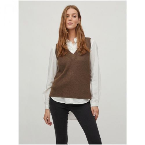 Brown vest VILA Ril - Women