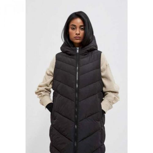 quilted vest with a hood