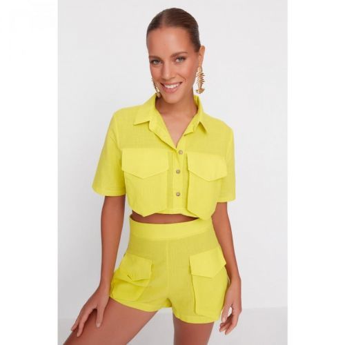 Trendyol Yellow Pocket Detailed Bottom-Top Set