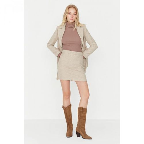 Trendyol Beige Mini Skirt