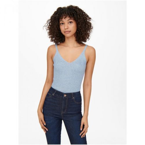 Light Blue Ribbed Tank Top ONLY Lina - Women