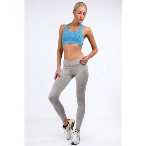 Light gray sports leggings with a print