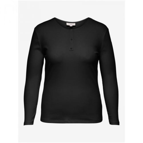 Black Basic Long Sleeve T-Shirt ONLY CARMAKOMA Adda - Women