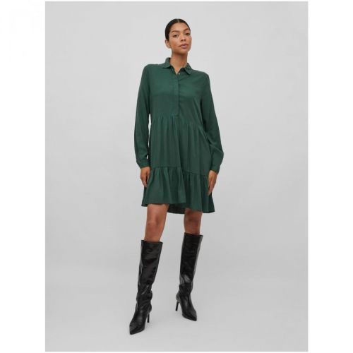 Dark green shirt dress VILA Morose - Women