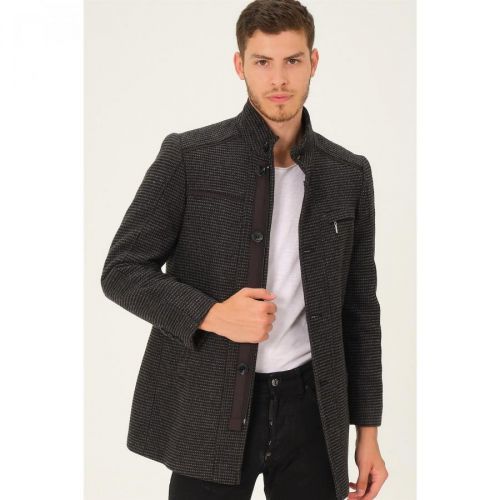 PLT8369 DEWBERRY COAT-BLACK-ANTHRACITE