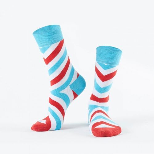 Women's socks with colorful stripes