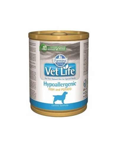 Farmina Vet Life dog hypoallergenic fish & potato konzerva 300 g