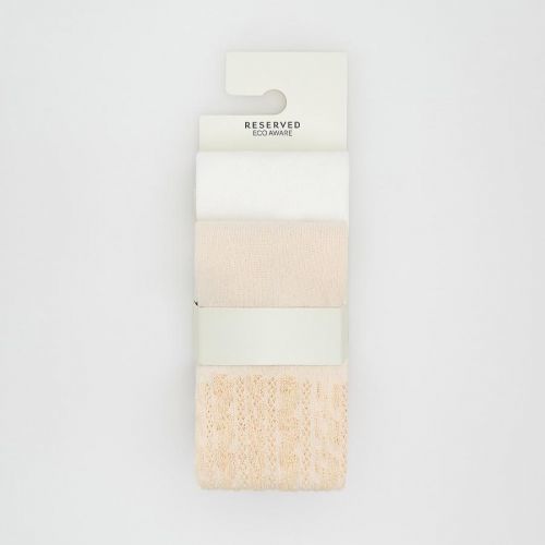 Reserved - Babies` tights multi - Krémová