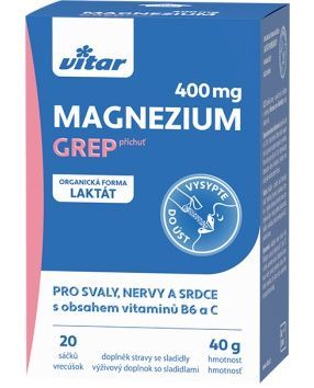 Vitar magnézium 400 mg 20 sáčkov