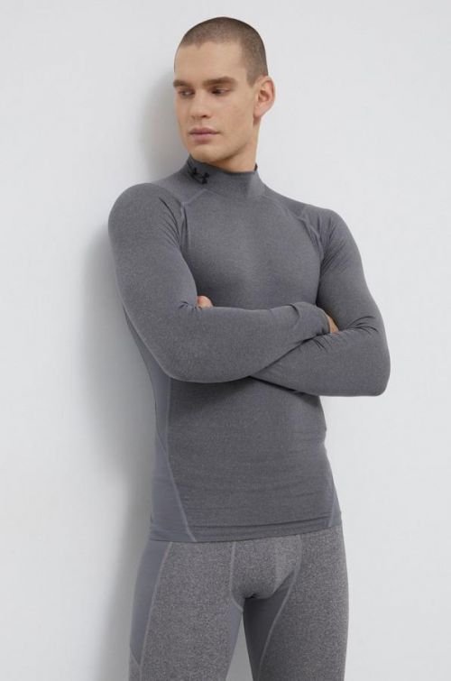 Tričko s dlhým rukávom Under Armour 1369606 pánske, šedá farba, jednofarebné
