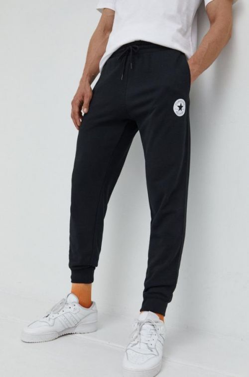 Tepláky Converse čierna farba, s potlačou