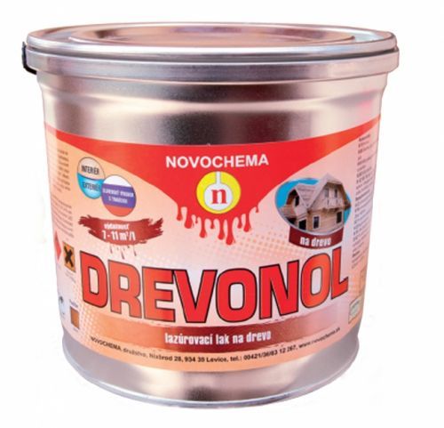 DREVONOL - Tenkovrstvá lazúra na drevo s ľanovým olejom DREVONOL - červený smrek 2,5 L