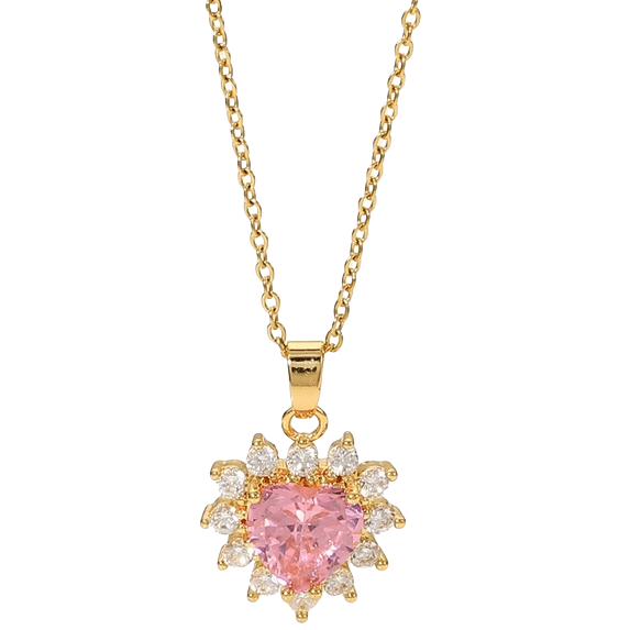 Náhrdelník Pink Heart Zlatá KP20636