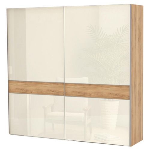 Skriňa 2d Gala pk231/gl pacific walnut/beige
