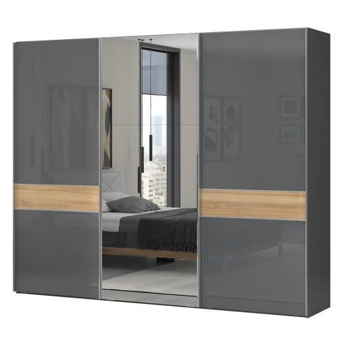 Skriňa 3d Onyx so zrkadlom pk281-og/on pacific walnut/a