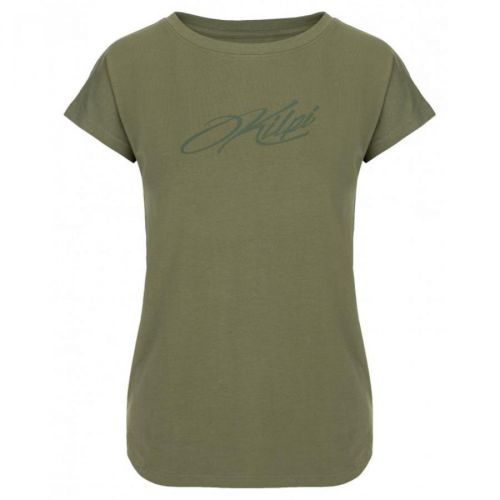 Women's cotton T-shirt Kilpi NELLIM-W KHAKI