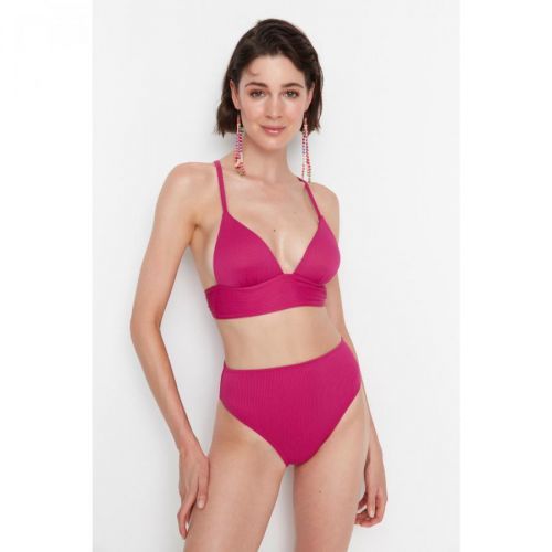 Trendyol Fuchsia Back Detailed Bikini Top