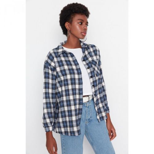 Trendyol Blue Oversize Shirt