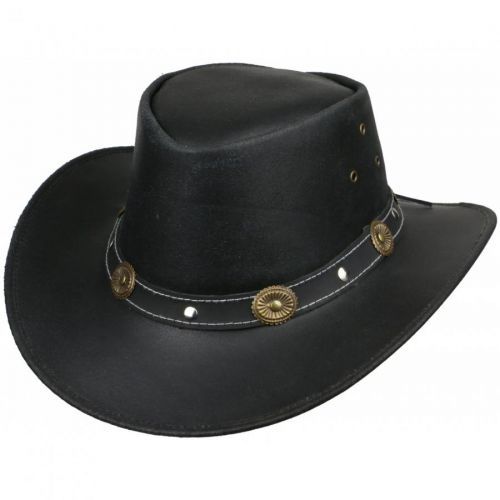 Klobúk kožený detský Rugged Earth Kids Hat - čierny, XS