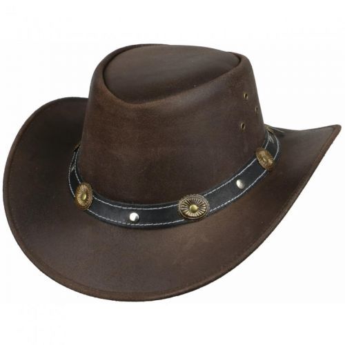 Klobúk kožený detský Rugged Earth Kids Hat - hnedý, XS
