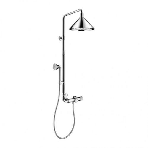 Axor Showers/Front - Showerpipe s termostatom a hornou sprchou 240 2jet, chróm 26020000