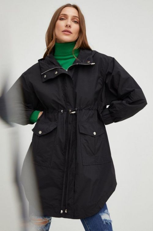 Bunda parka Answear Lab dámska, čierna farba, prechodná, oversize