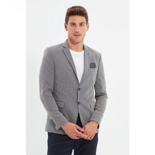 Trendyol Black Men's Blazer Jacket Textured Jacket