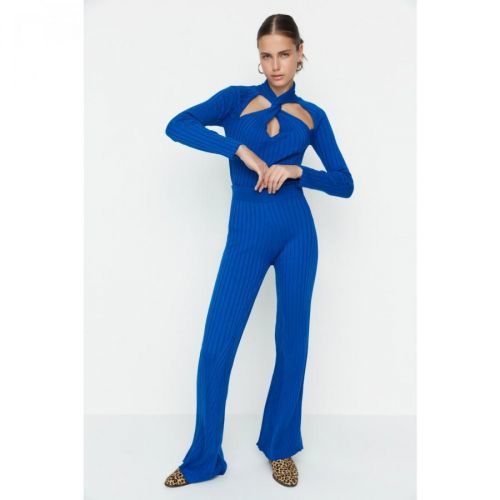 Trendyol Saks Cut Out Detailed Knitwear Bottom-Top Set