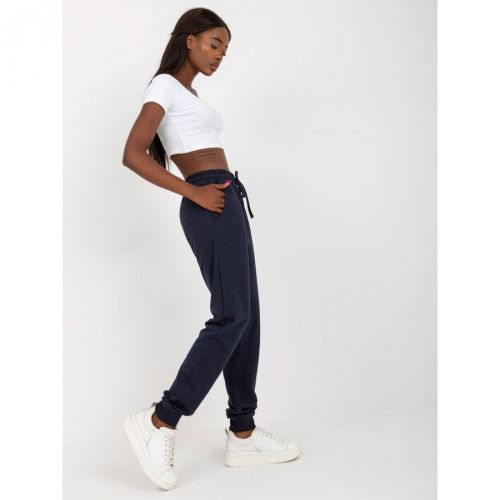 Basic navy blue sweatpants with pockets