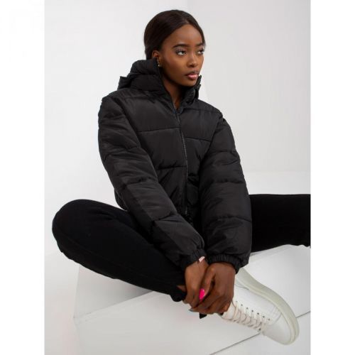 Iseline quilted black short winter jacket