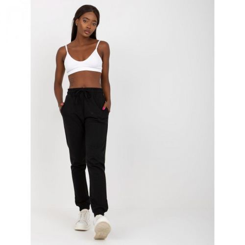 Basic black sweatpants with a high waist