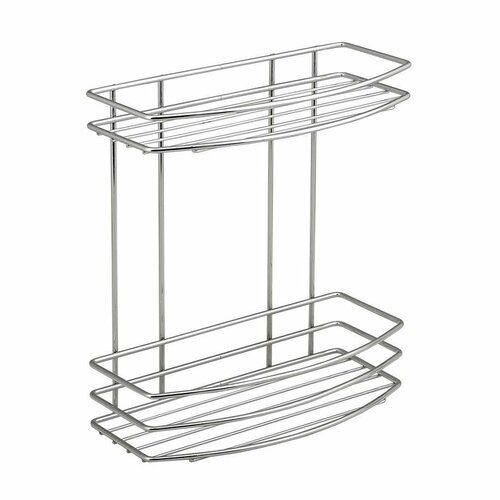 AQUALINE 37014 Chróm line drôtená polica dvojitá, strieborná