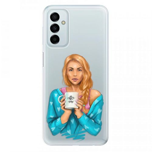 Odolné silikónové puzdro iSaprio - Coffe Now - Redhead - Samsung Galaxy M23 5G