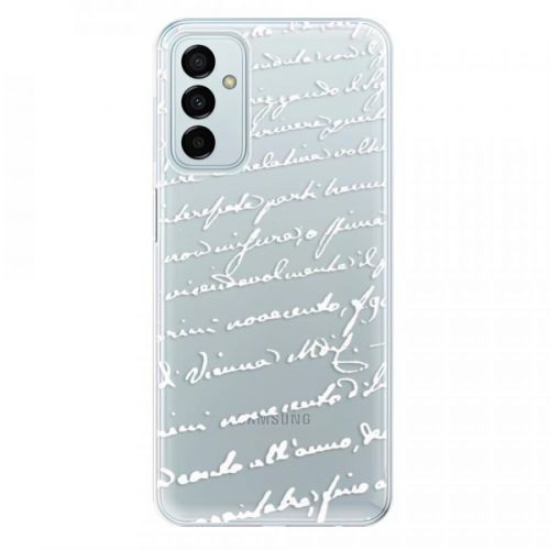Odolné silikónové puzdro iSaprio - Handwriting 01 - white - Samsung Galaxy M23 5G